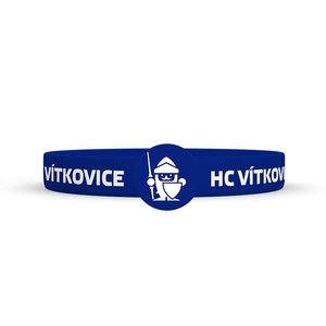 Silikonový náramek dospělý vystouplé logo rytíř Vítek HC Vítkovice Ridera