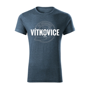 Tričko pánské edge logo s nápisem Vítkovice modrá